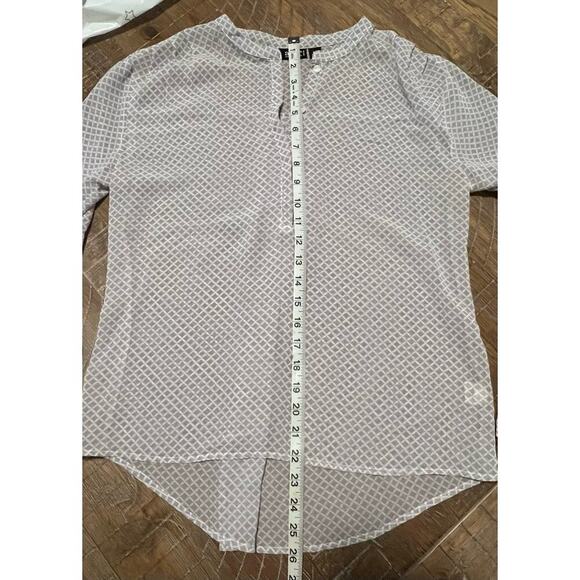 ana Petite Long Sleeve Sheer Blouse - Picture 4 of 5